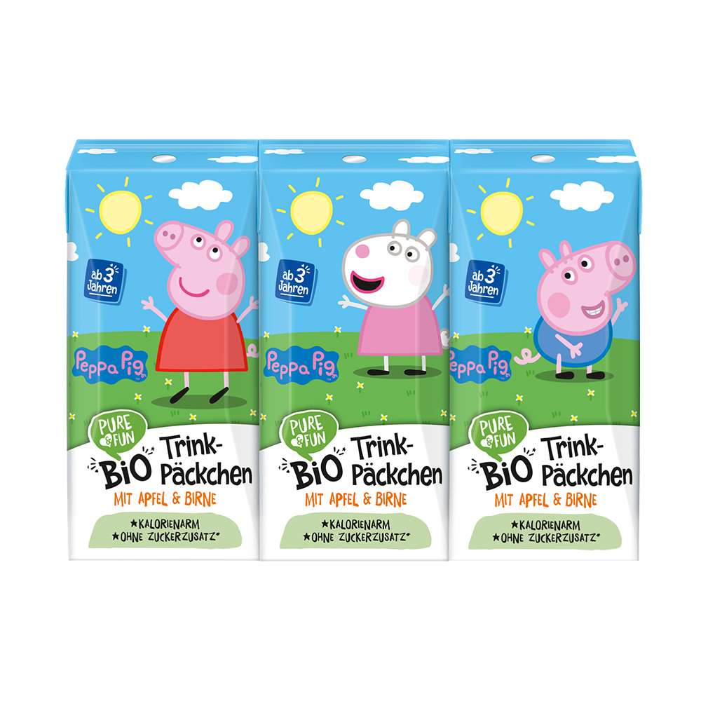 Bild: Pure & Fun Trinkpäckchen 3er Pack Peppa