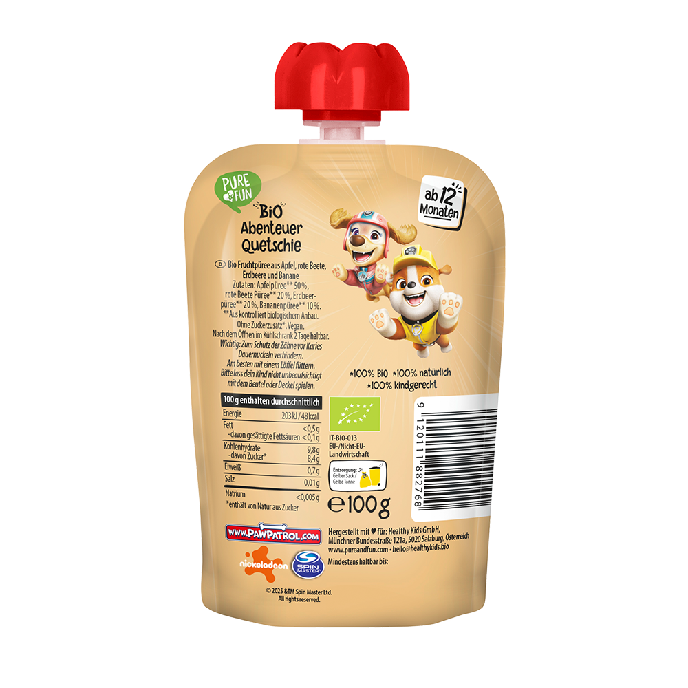 Bild: Pure & Fun Bio Quetschie Paw Patrol Abenteuer 