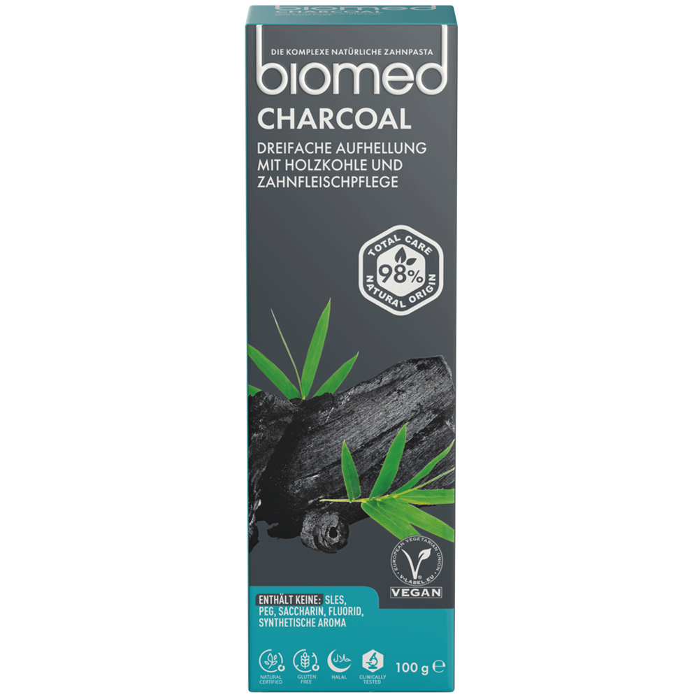 Bild: Biomed Charcoal Aktivkohle Zahncreme