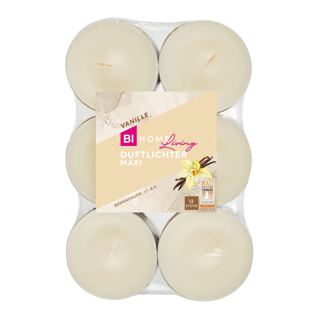 Bild: BI HOME Living Duftlichter Maxi Vanille