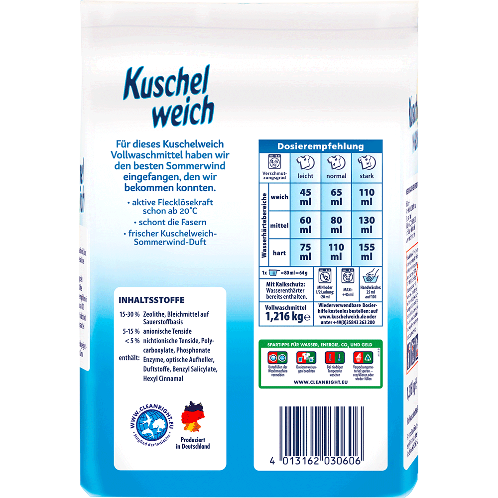 Bild: Kuschelweich Vollwaschmittel Pulver Sommerwind