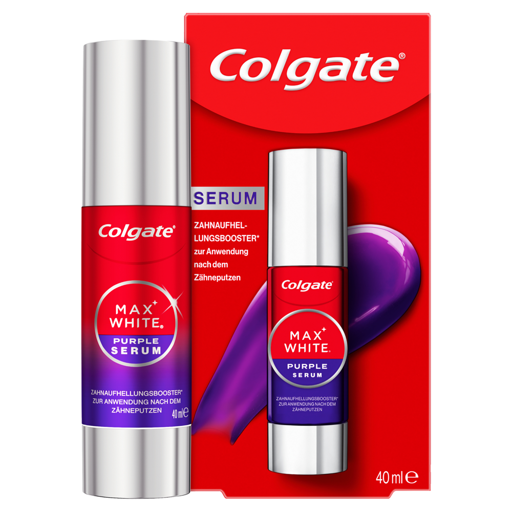 Bild: Colgate Zahnaufhellungsbooster Max White Purple Serum 
