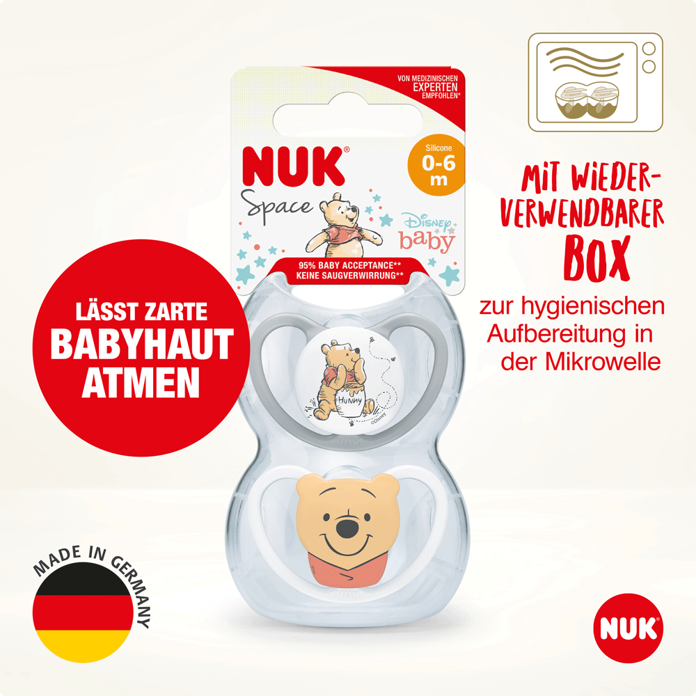 Bild: NUK Space Schnuller Silikon 0-6 Monate 