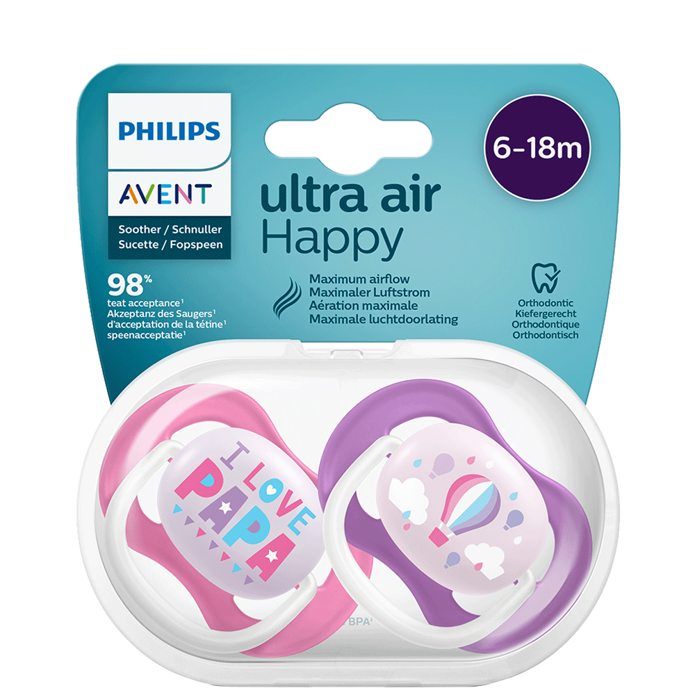 Bild: PHILIPS AVENT Schnuller Ultra Air Happy 6-18M