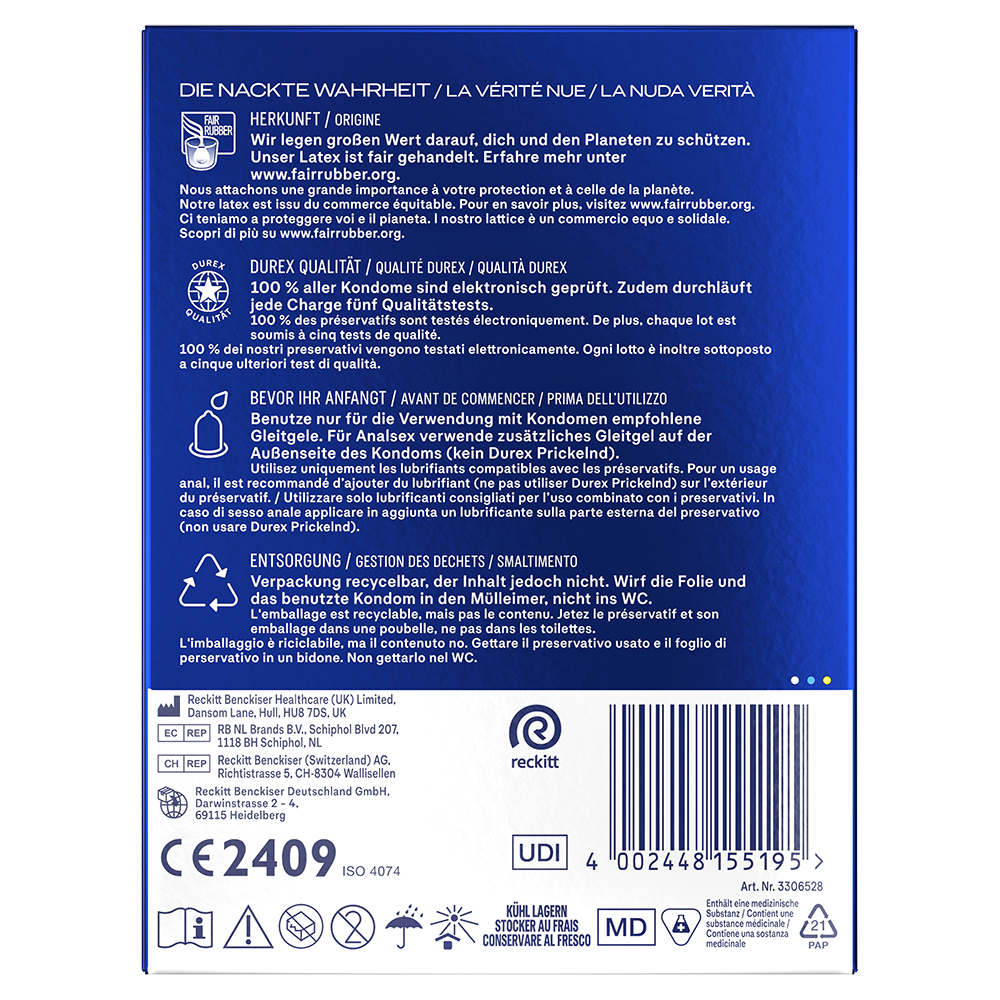 kondome mit benzocainhaltigem gleitgel Durex Performa: 12 Kondome mit 5% Benzocain-Gel für mehr Spaß main image 0