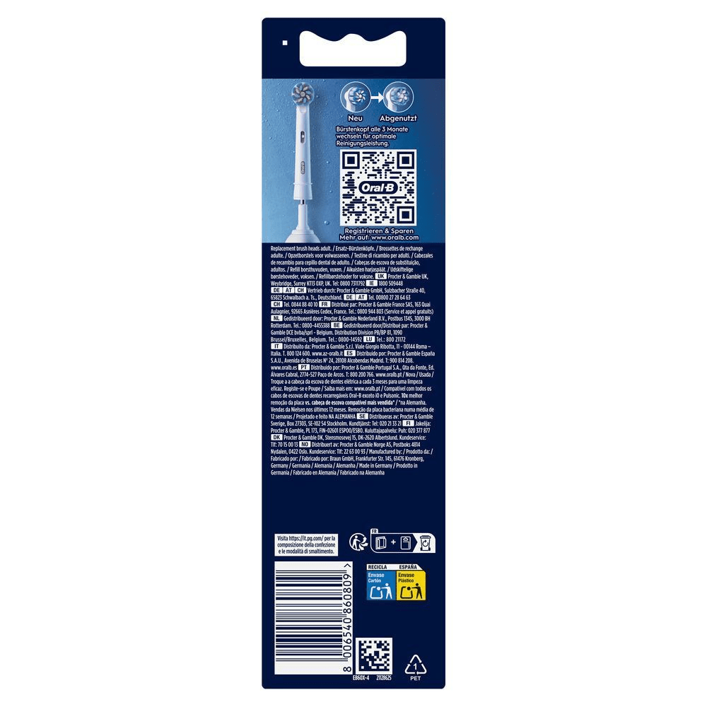 Bild: Oral-B Pro Sensitive Clean Aufsteckbürsten, Weiß 