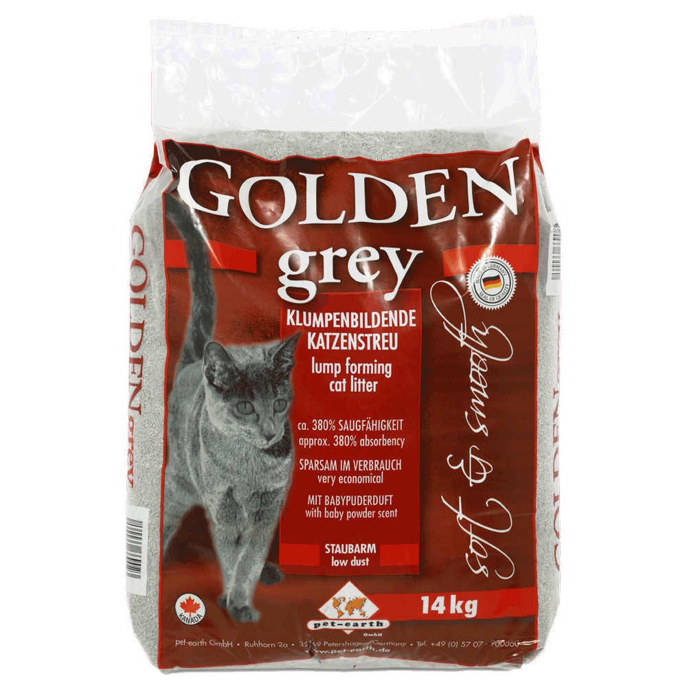 Bild: pet-earth Golden Grey Katzenstreu mit Babypuderduft