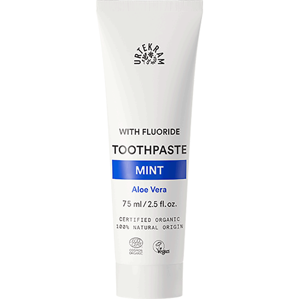 Bild: Urtekram Mint und Fluoride Zahncreme