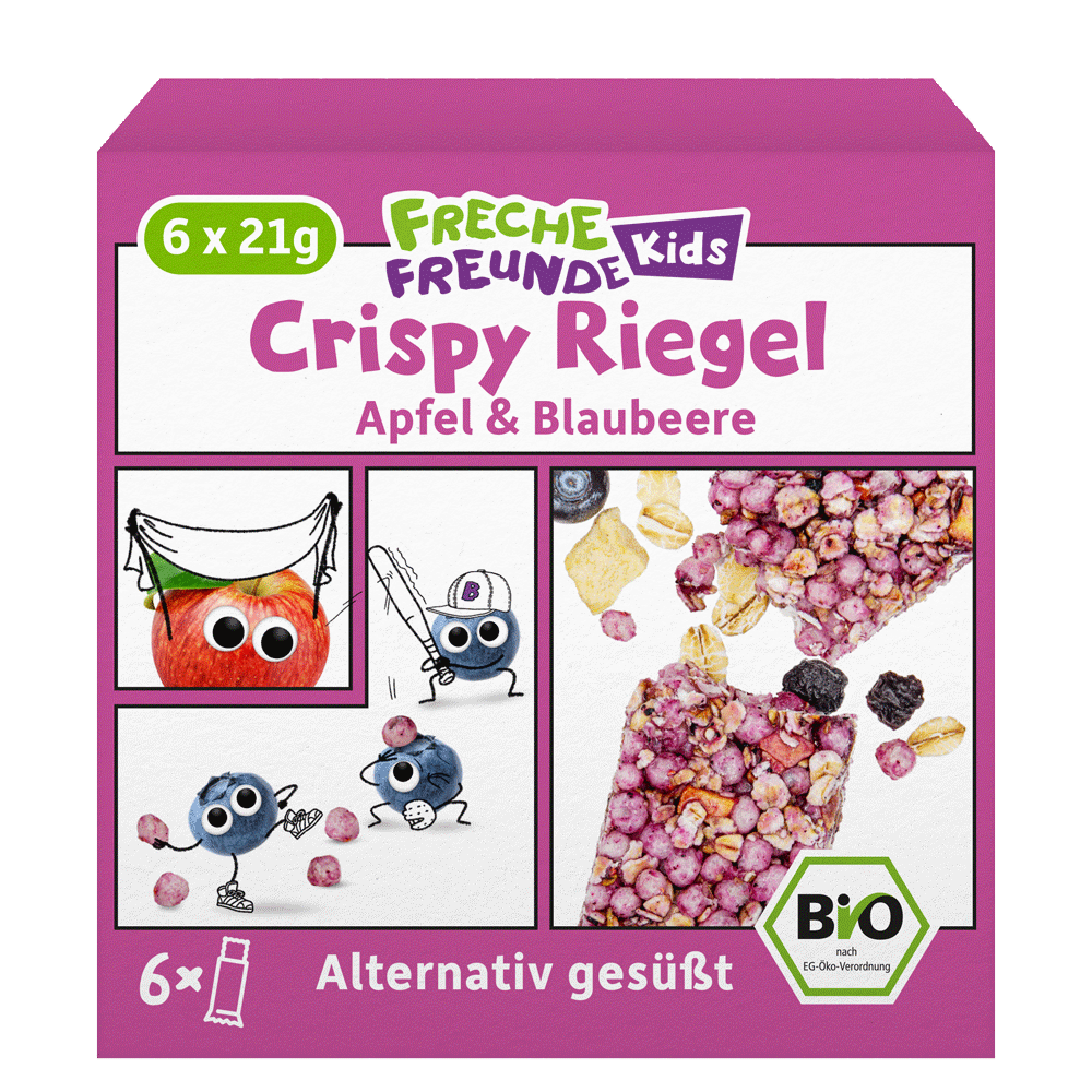 Bild: Freche Freunde Crispy Riegel Apfel und Blaubeere