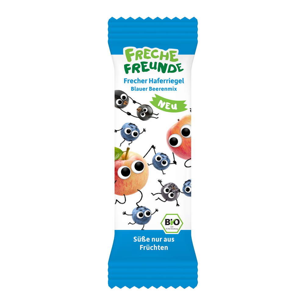 Bild: Freche Freunde Frecher Haferriegel Blauer Beerenmix
