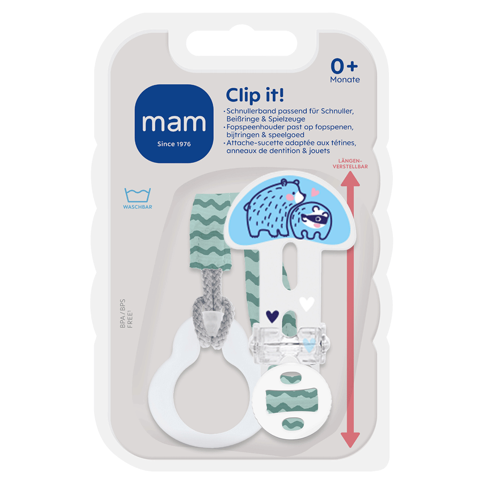 Bild: MAM Clip It Schnullerband 0+ Monate