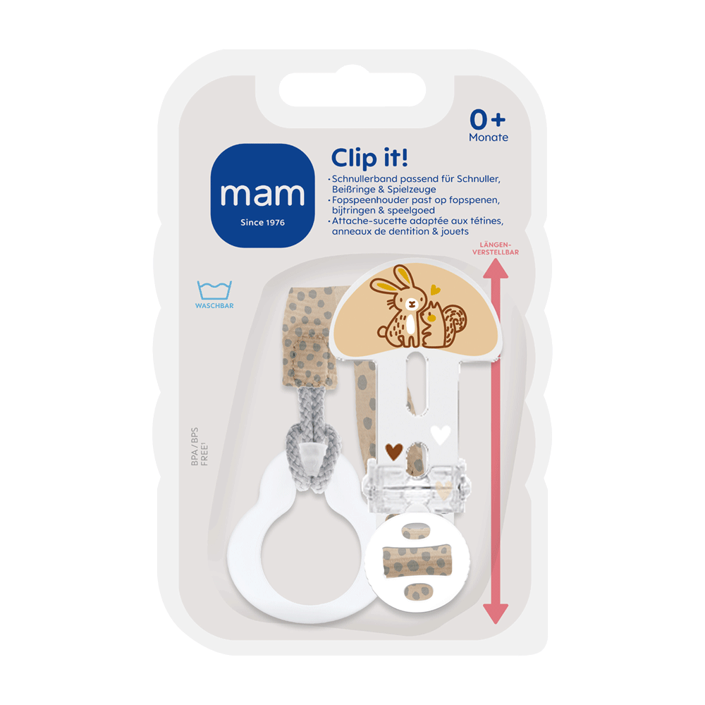 Bild: MAM Clip It Schnullerband 0+ Monate