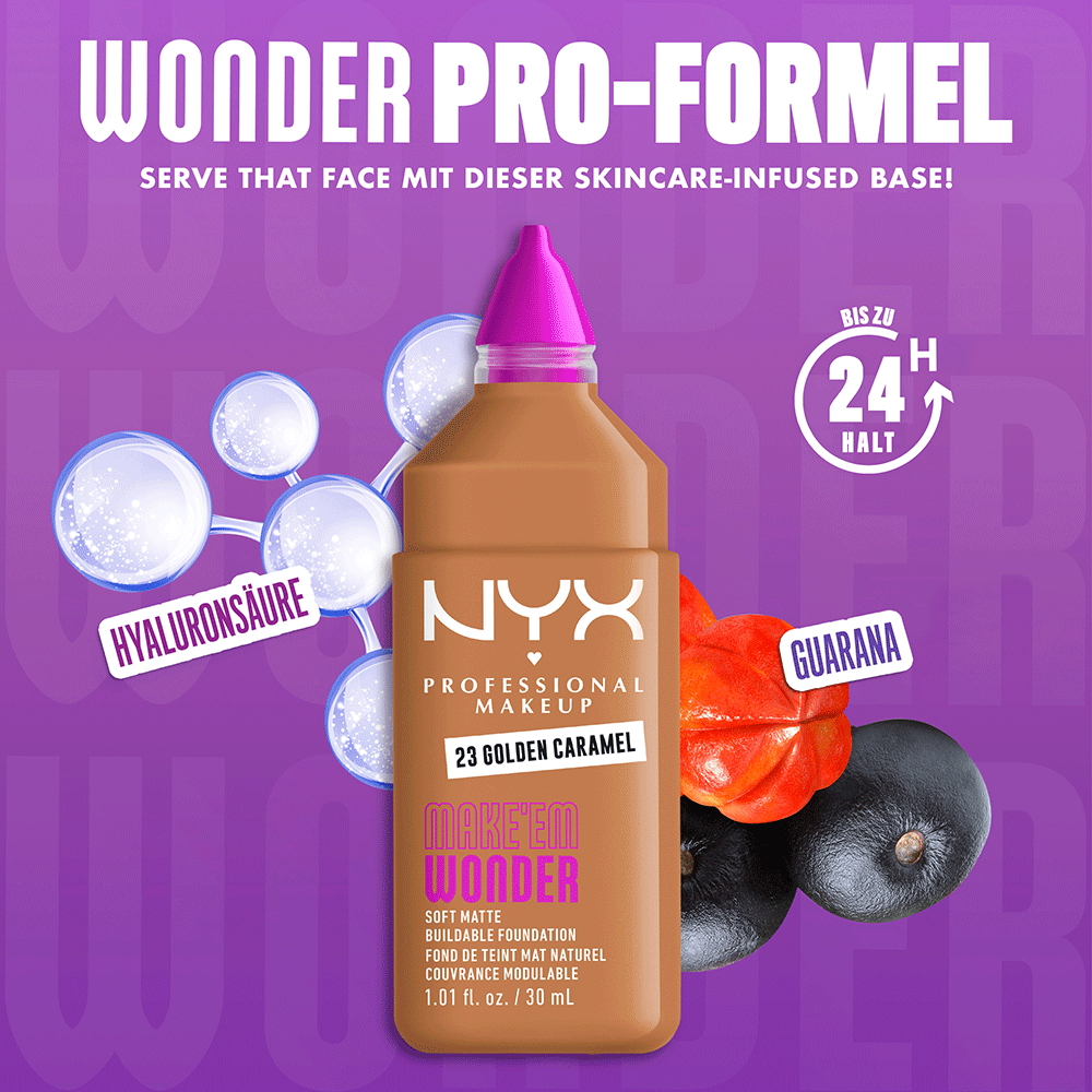 Bild: NYX Professional Make-up Make 'EM Wonder Foundation Golden Caramel 23