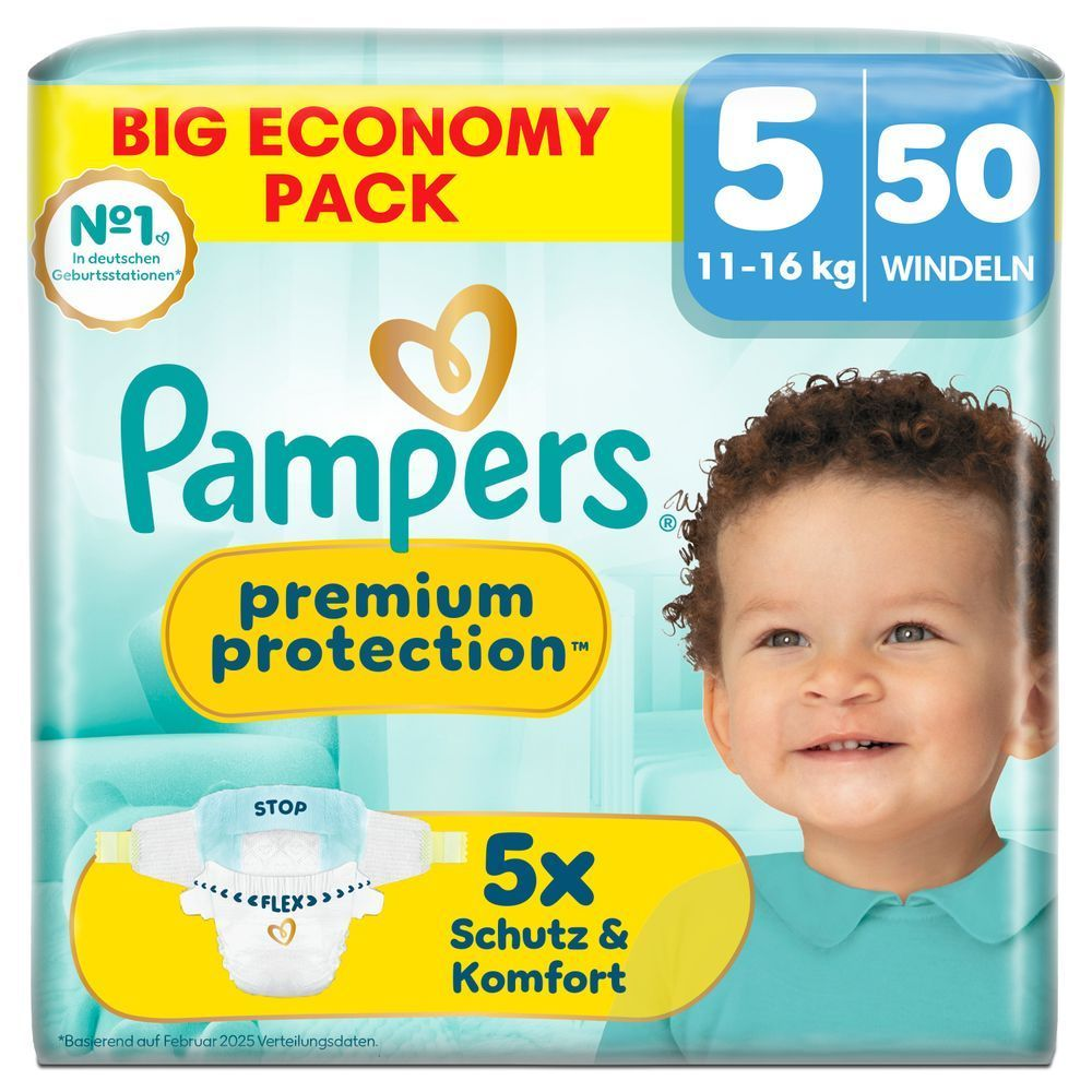 Bild: Pampers Premium Protection Größe 5, 11kg-16kg, Big Economy Pack 