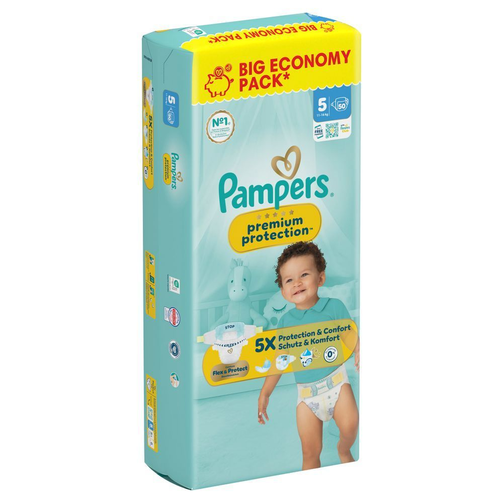 Bild: Pampers Premium Protection Größe 5, 11kg-16kg, Big Economy Pack 