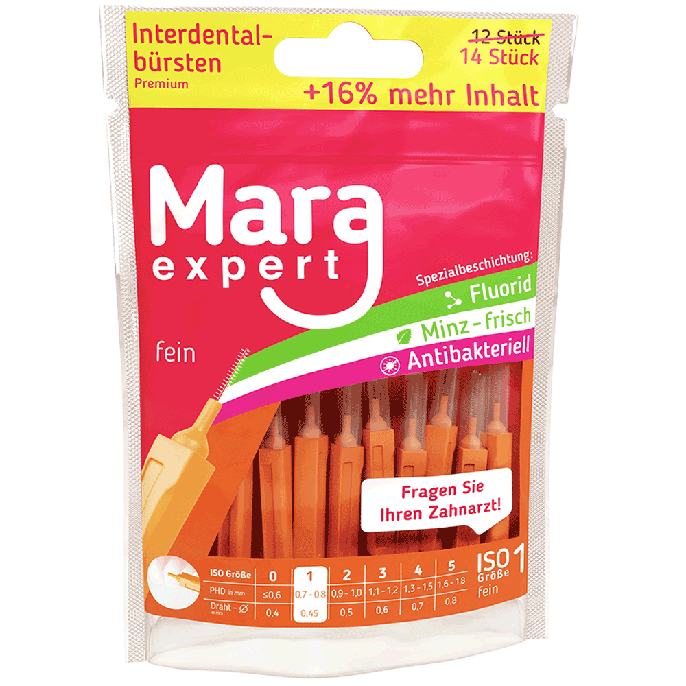 Bild: MARA expert Interdentalbürsten Premium Größe 1 fein