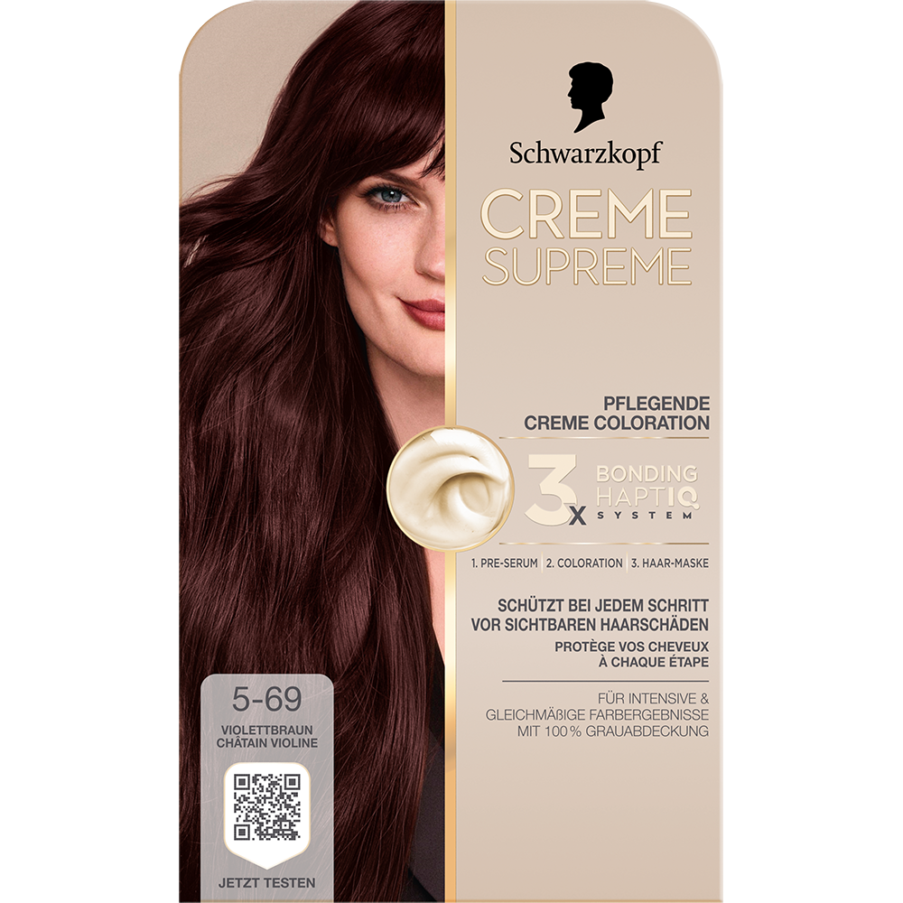 Bild: Schwarzkopf Creme Supreme Creme Coloration Violett-Braun