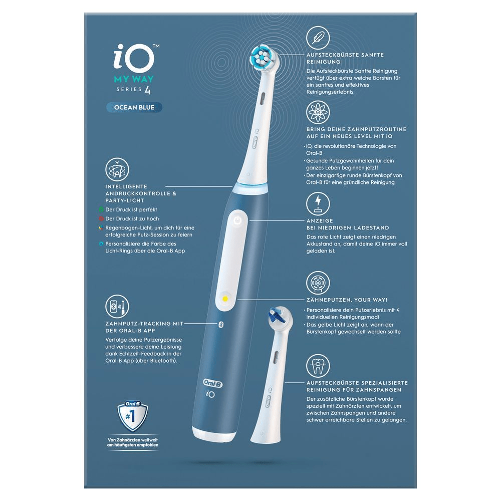 Bild: Oral-B iO My Way Elektrische Zahnbürste, Ocean Blue 