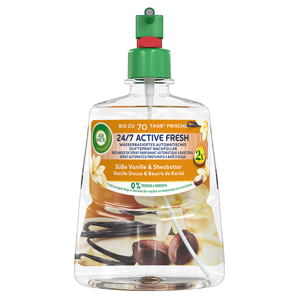 Bild: AIRWICK Active Fresh Automatisches Duftspray Nachfüllung Süße Vanille und Sheabutter