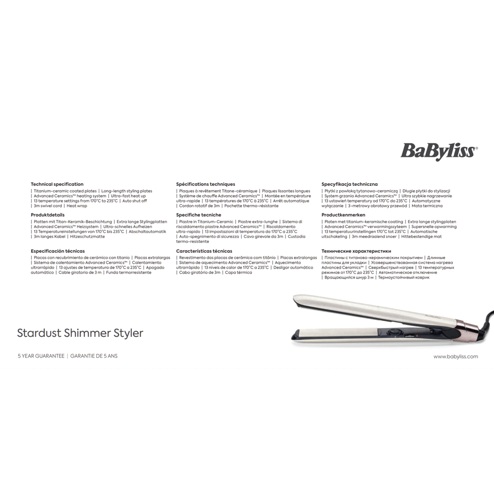 Bild: Babyliss Glätteisen Stardust Shimmer Styler
