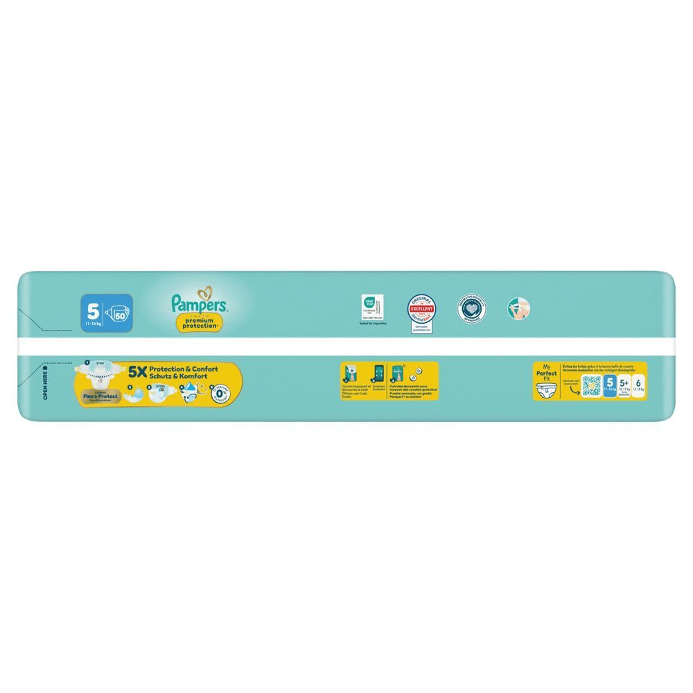 Bild: Pampers Premium Protection Größe 5, 11kg-16kg, Big Economy Pack