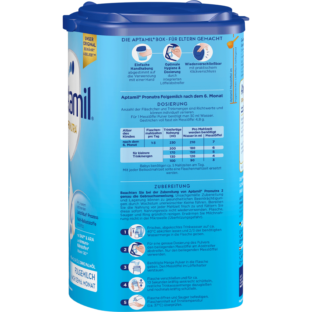 Bild: Aptamil 2 Pronutra, Folgemilch