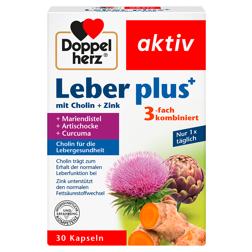 Bild: DOPPELHERZ Leber Plus+ mit Cholin + Zink 