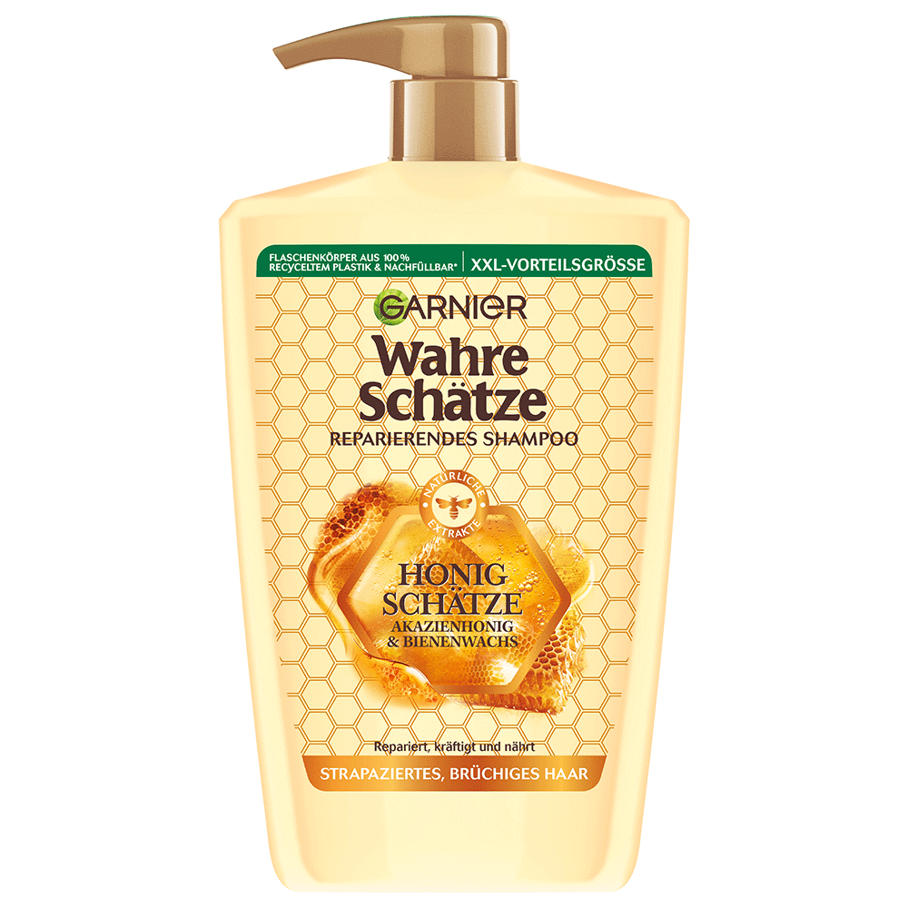 Bild: GARNIER Wahre Schätze Reparierendes Shampoo Honig Schätze