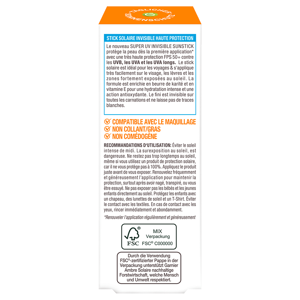 Bild: GARNIER AMBRE SOLAIRE Super UV Sunstick LSF 50+ 