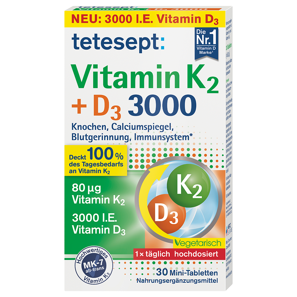 Bild: tetesept: Vitamin K2 + D3 3000 
