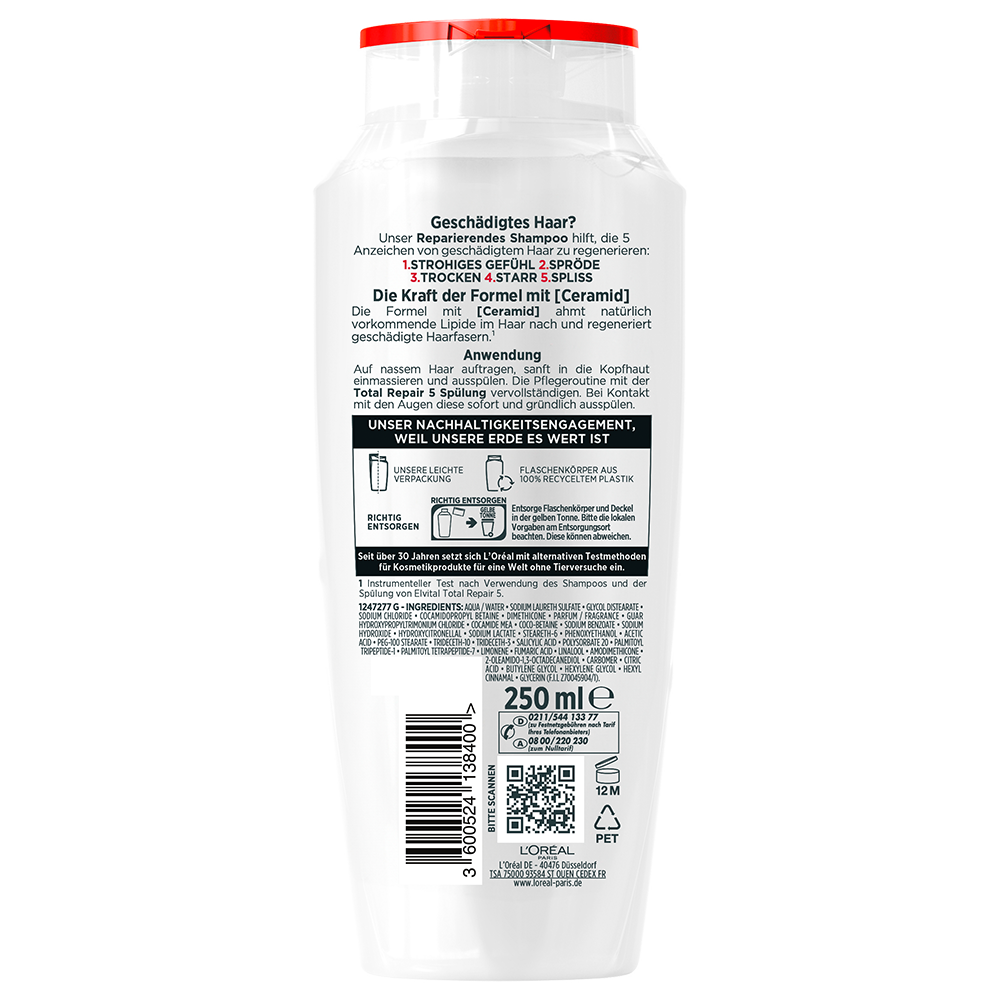 Bild: L'ORÉAL PARIS ELVITAL Total Repair 5 Reparierendes Shampoo 