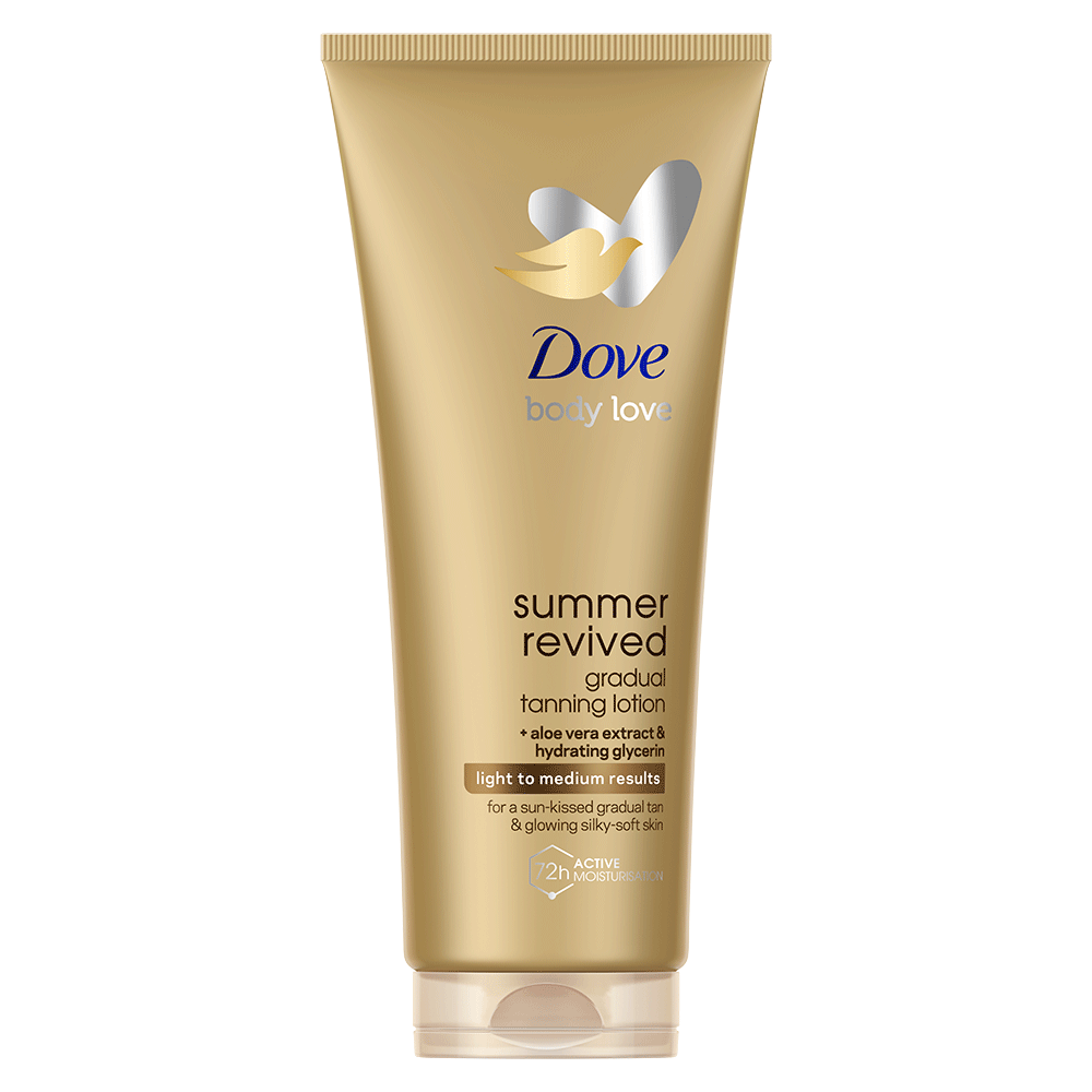 Bild: Dove Bodylotion Summer Fair mit Selbstbräuner Hell bis Medium 