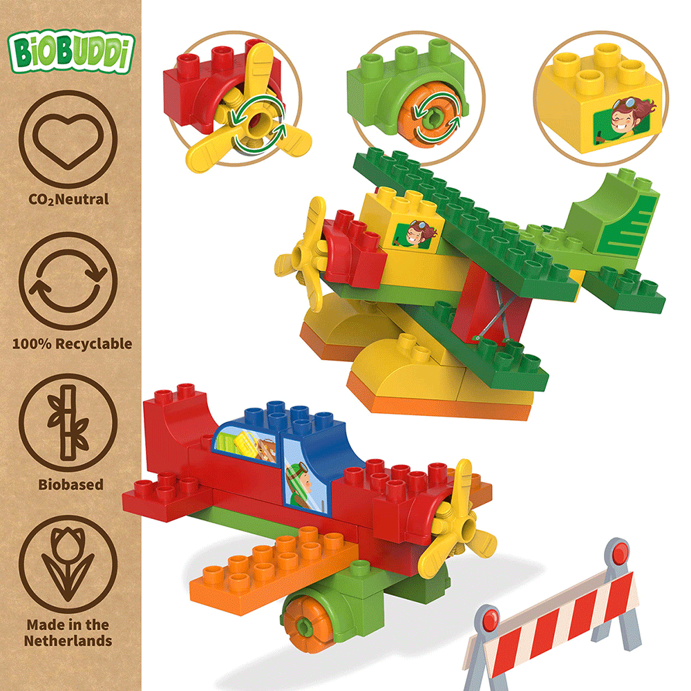 Bild: BiOBUDDi Bausteine Flugzeug