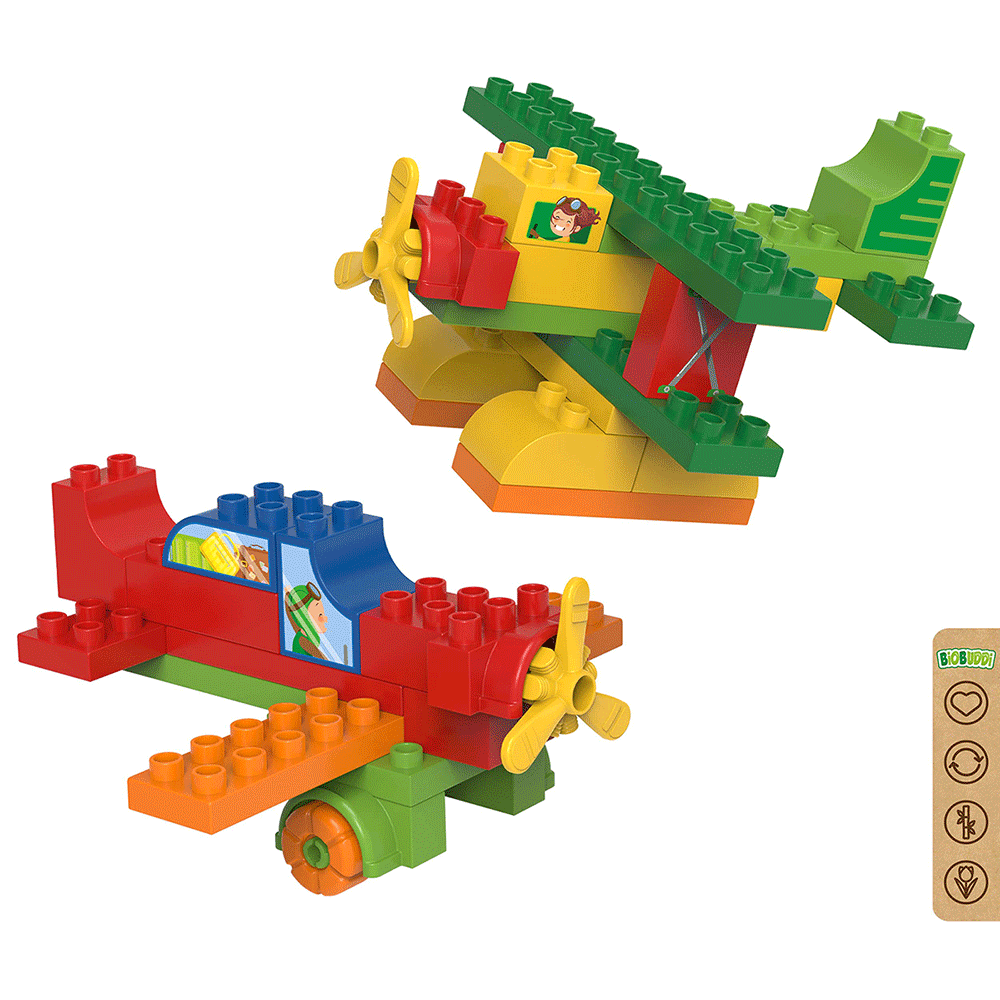 Bild: BiOBUDDi Bausteine Flugzeug