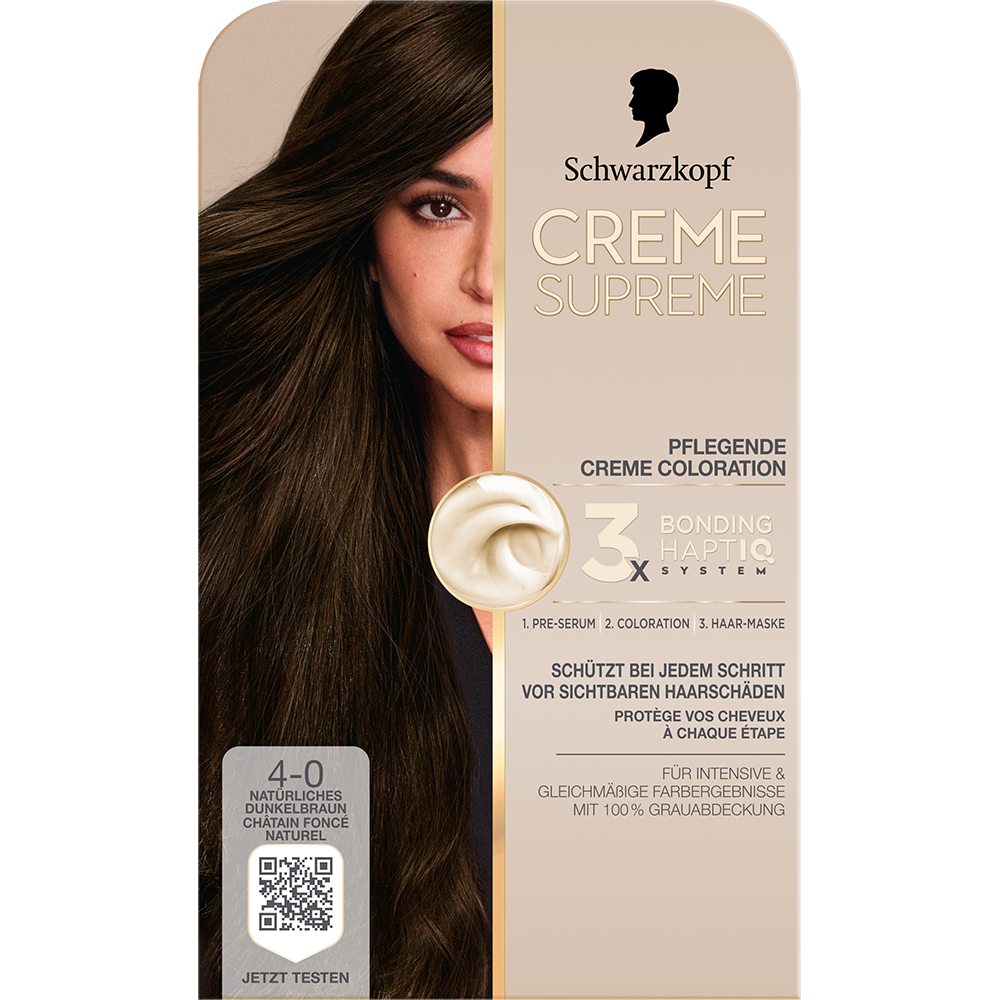 Bild: Schwarzkopf Creme Supreme Creme Coloration Natürliches Dunkel-Braun