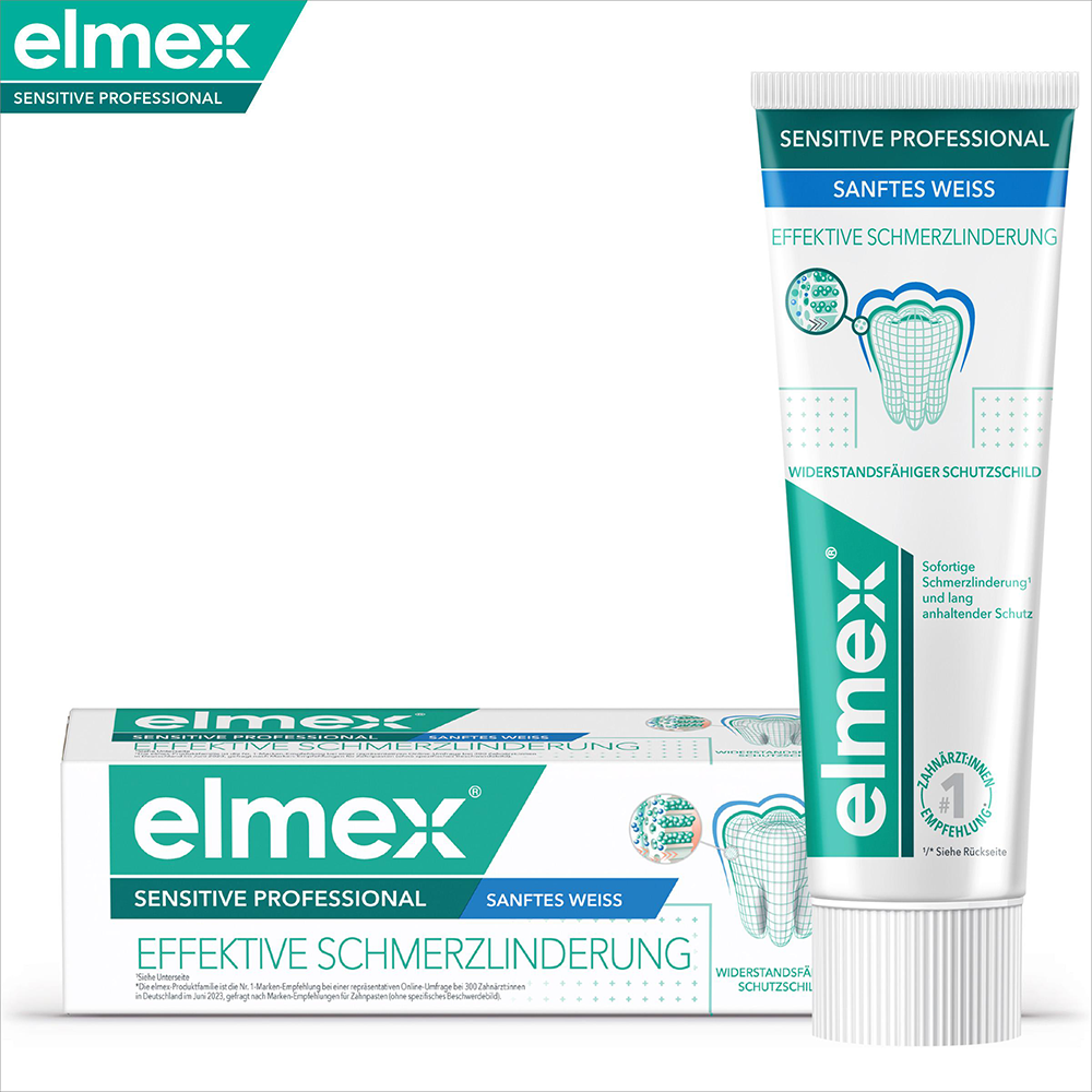 Bild: elmex Sensitive Professional Sanftes Weiss Zahnpasta 