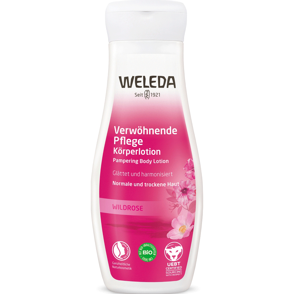Bild: WELEDA Wildrose Verwöhnende Pflegelotion 