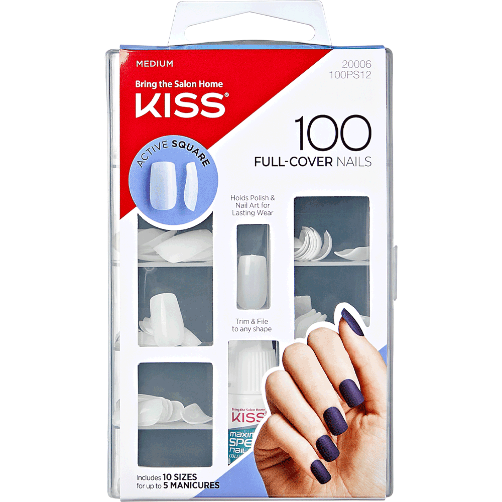 Bild: KISS 100 Full Cover Active Square Nails