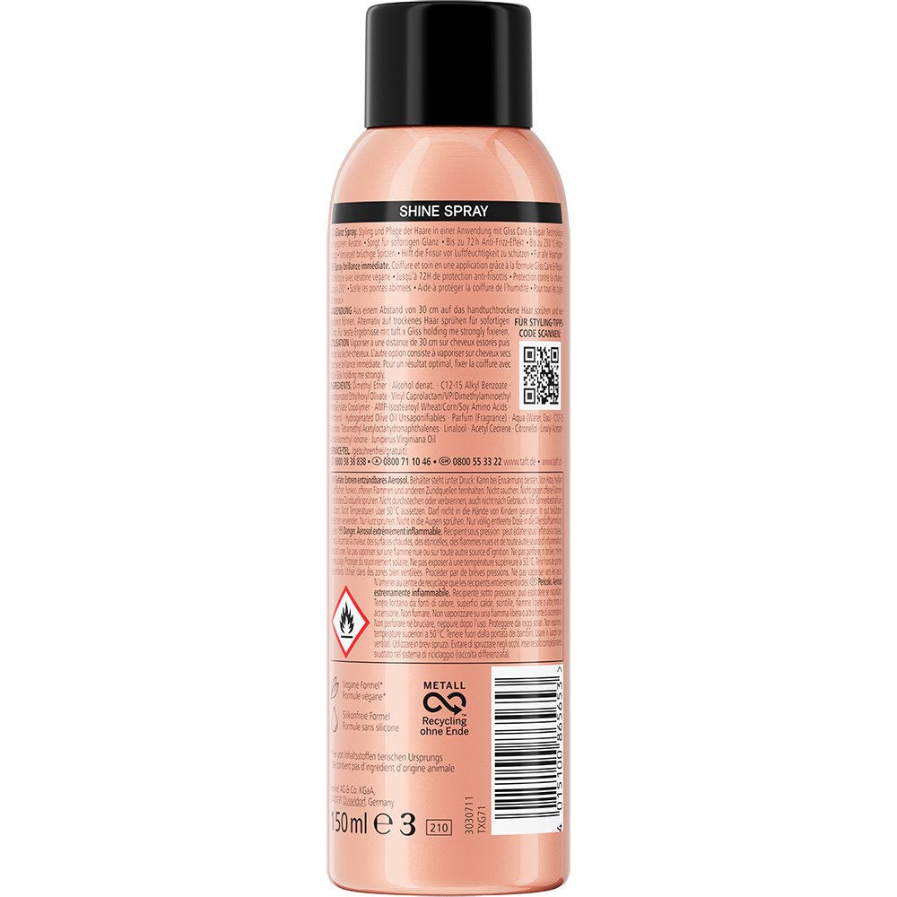 Bild: Schwarzkopf taft X Gliss Shine Coat Silky Shine
