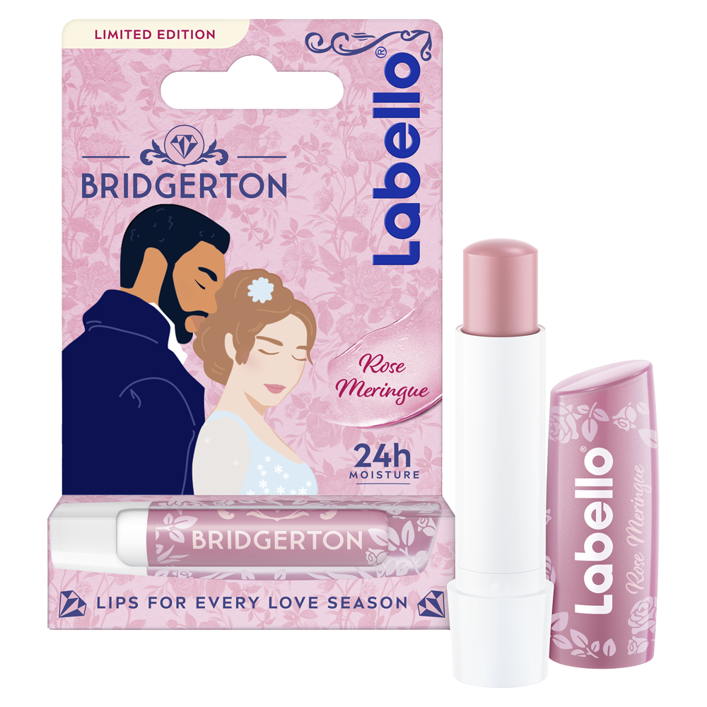 Bild: labello Lippenpflege Bridgerton Rose Meringue