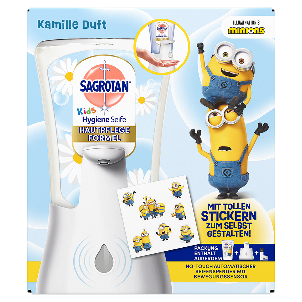 Bild: SAGROTAN Hygiene Seife Kids Starter Set Kamille Duft 