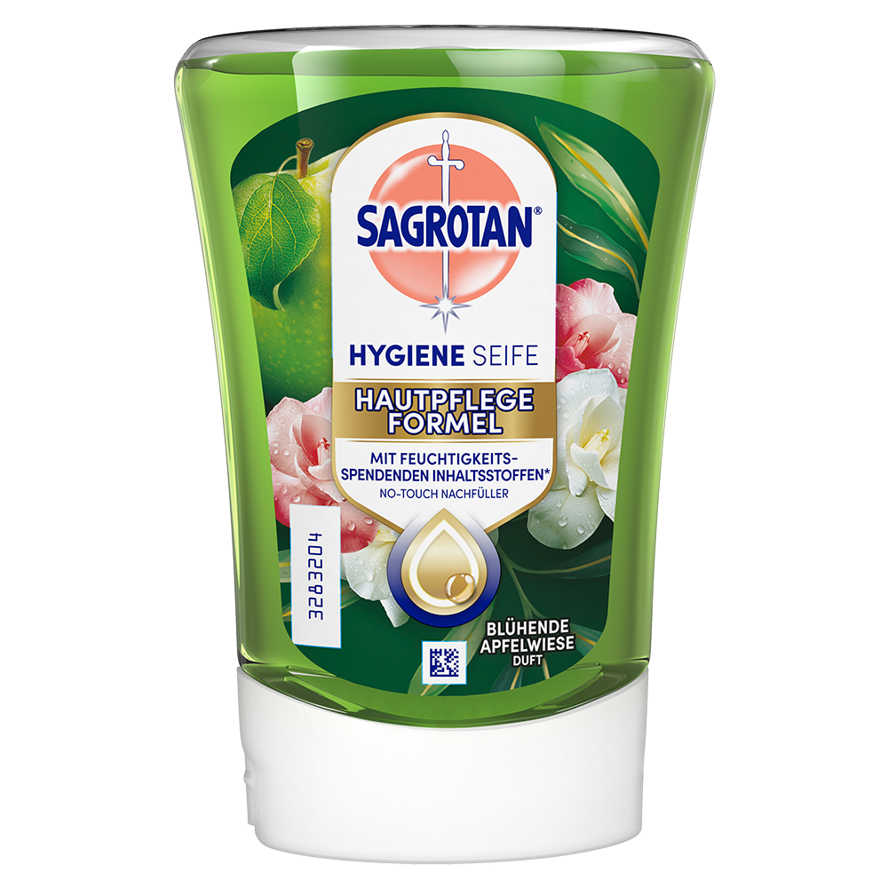 Bild: SAGROTAN Hygiene Seife Nachfüller Blühende Apfelwiese Duft 