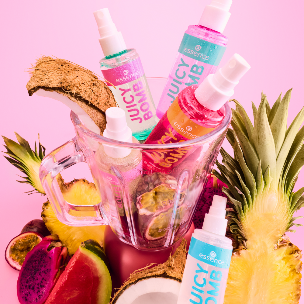 Bild: essence JUICY BOMB tropical drop body mist Lychee Livin' 