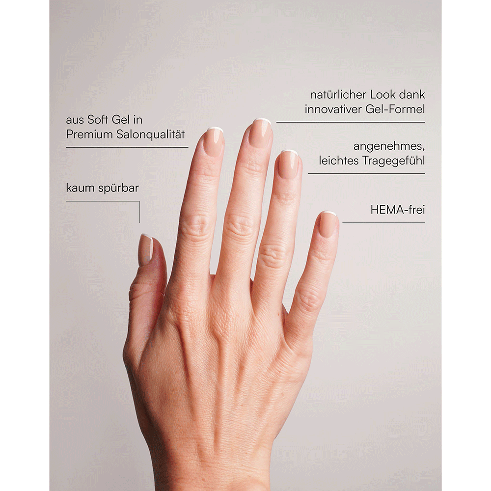 Bild: DOONAILS Soft Press Ons Short Square Classic French