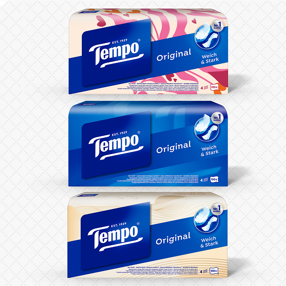 Bild: Tempo Original Taschentücher Trio Box 