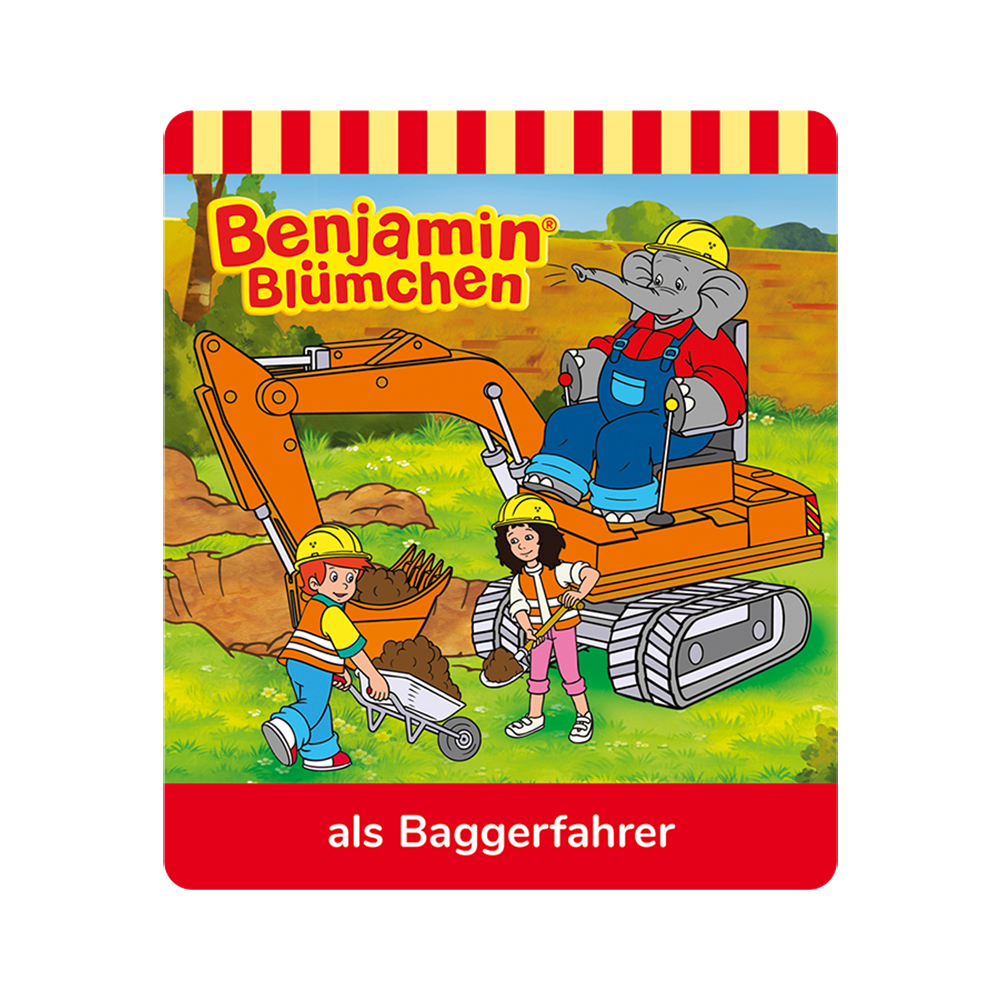 Bild: Tonie Figur Benjamin Blümchen als Baggerfahrer