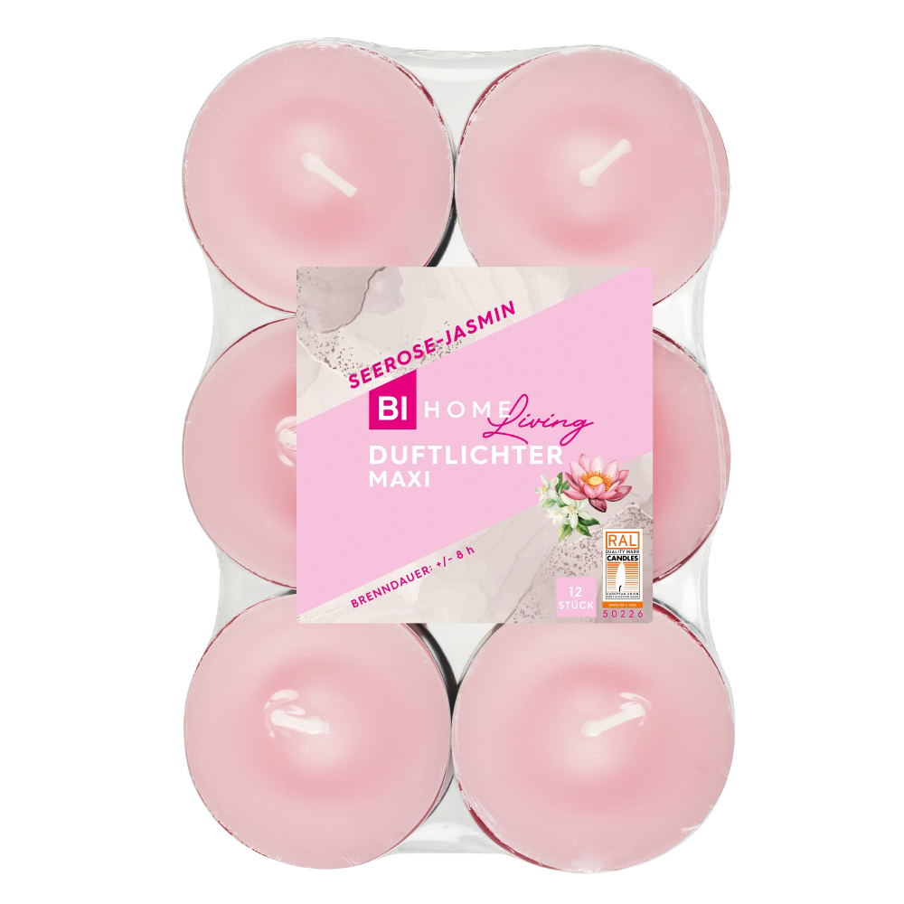 Bild: BI HOME Living Duftlichter Maxi Seerose Jasmin 