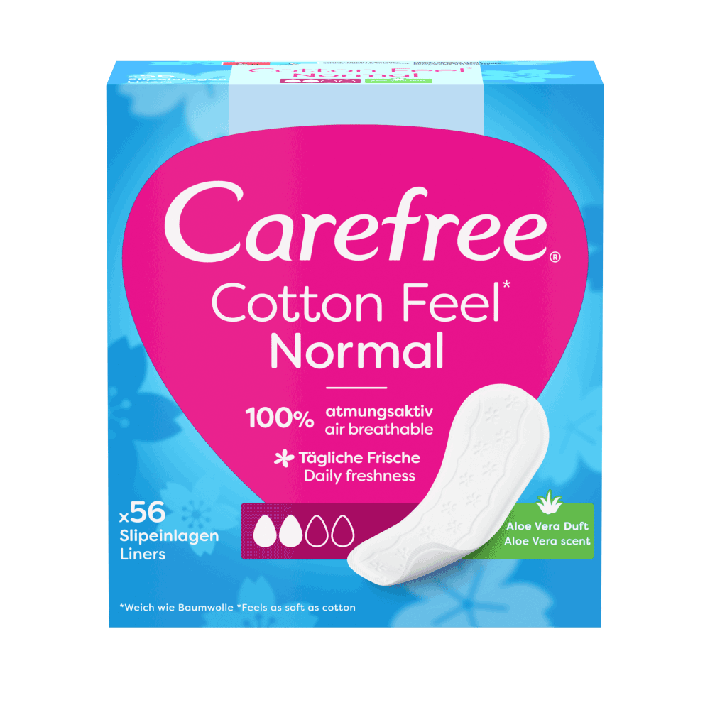 Bild: Carefree Cotton Feel Slipeinlagen Normal mit Aloe Vera Duft 