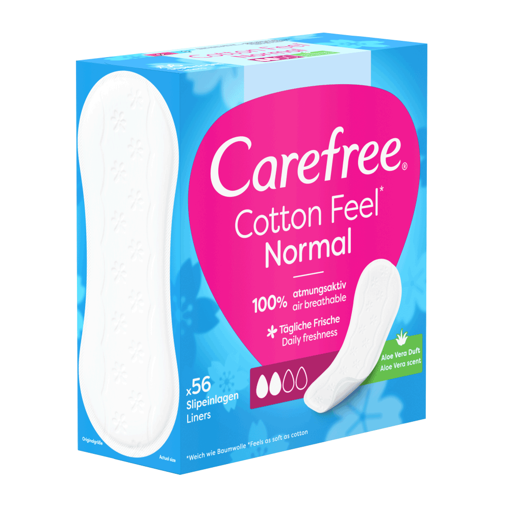 Bild: Carefree Cotton Feel Slipeinlagen Normal mit Aloe Vera Duft 