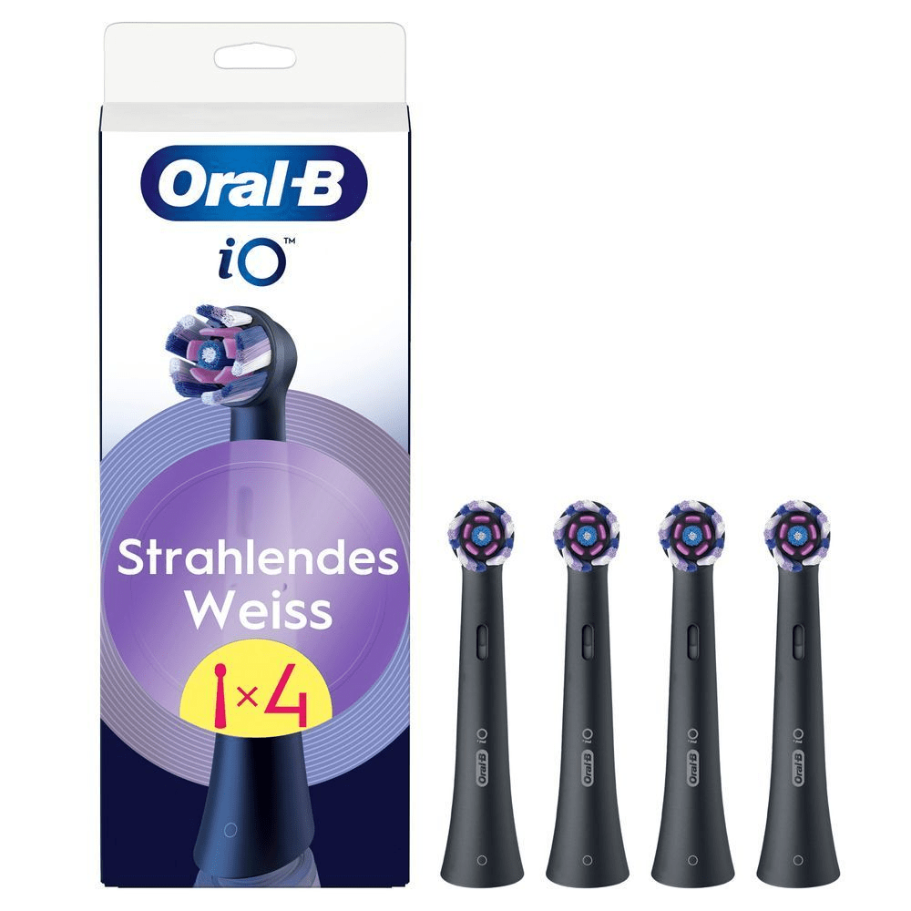 Bild: Oral-B iO Strahlendes Weiss, Original Aufsteckbürsten, Schwarz